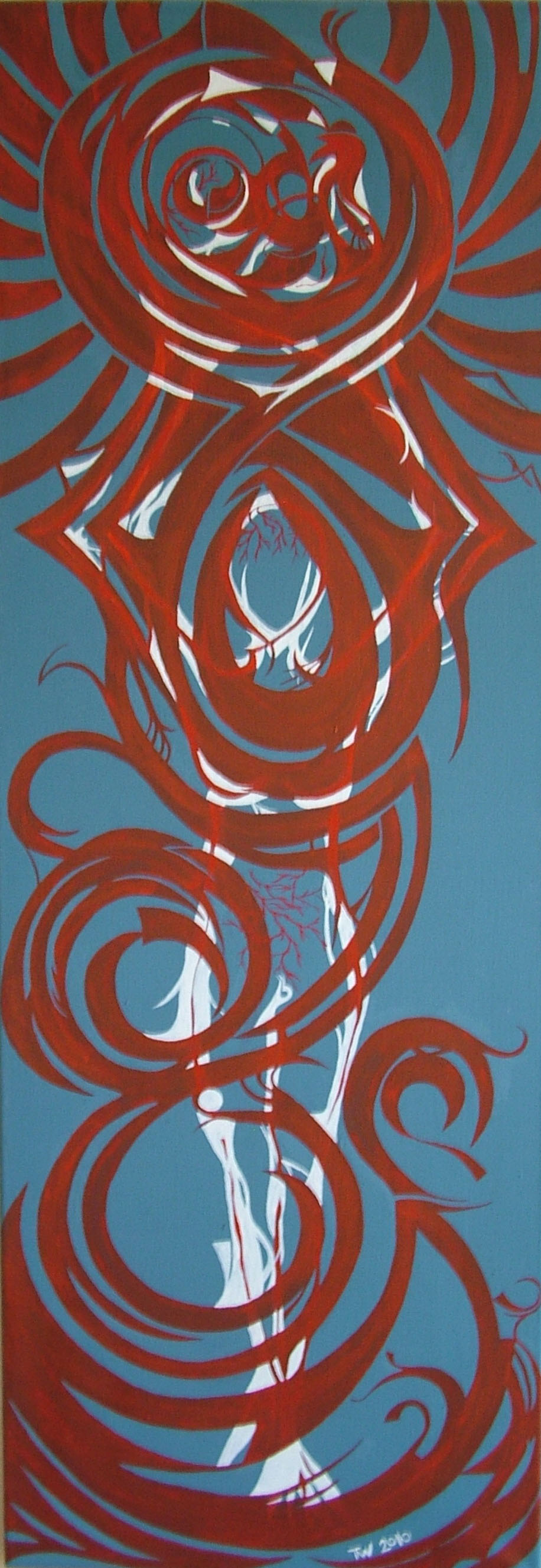 Ztracení - 115x40cm, Akryl na plátně